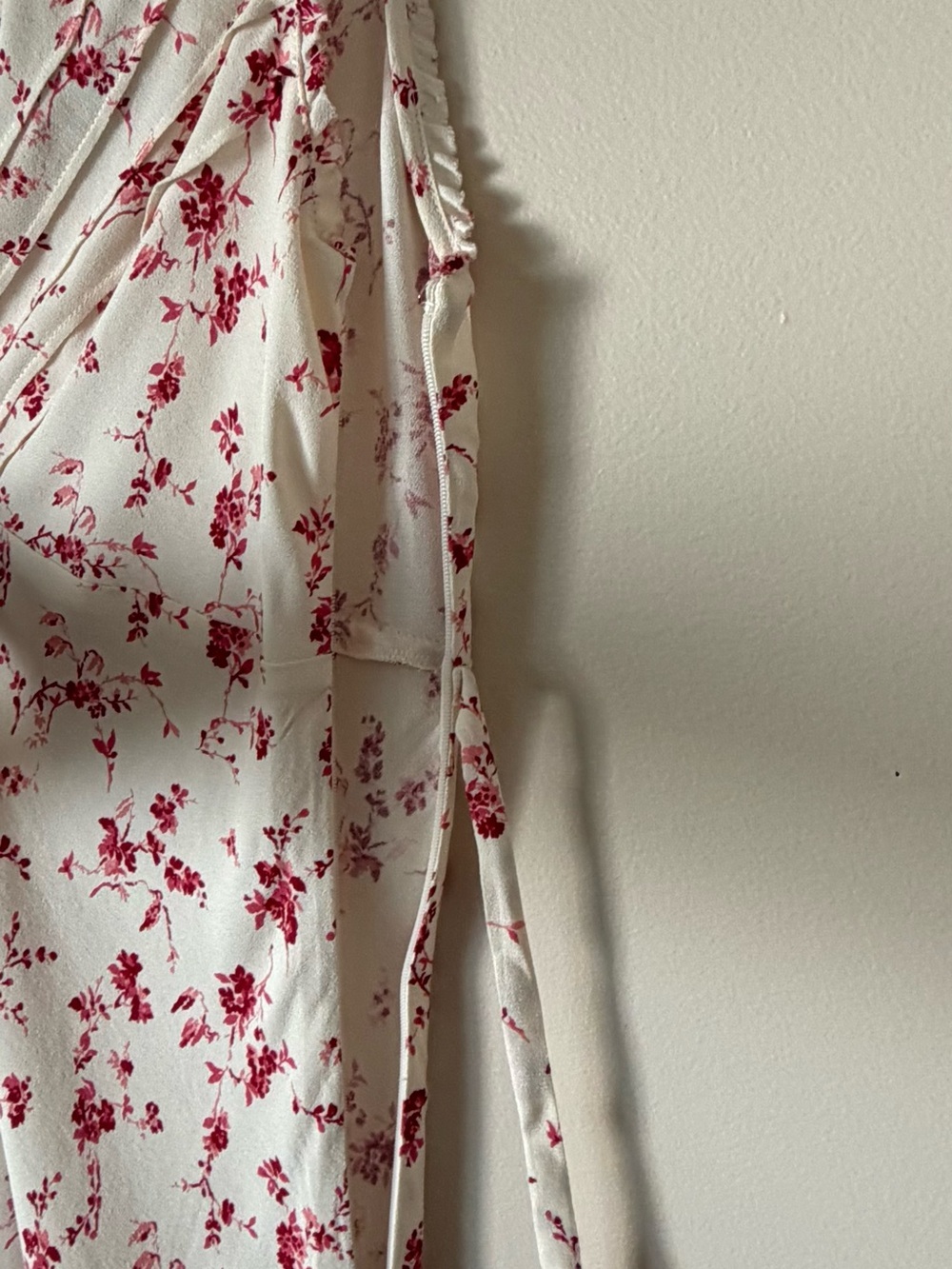 NEW Reformation Anna-Claire Midi V-neck Dress Rosalie White Floral | size XS - Picture 11 of 14